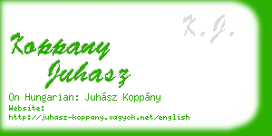 koppany juhasz business card
